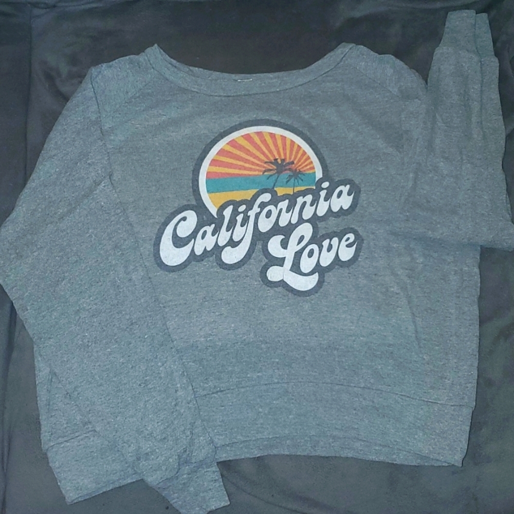 American apparel, graphic grey jumper, small
